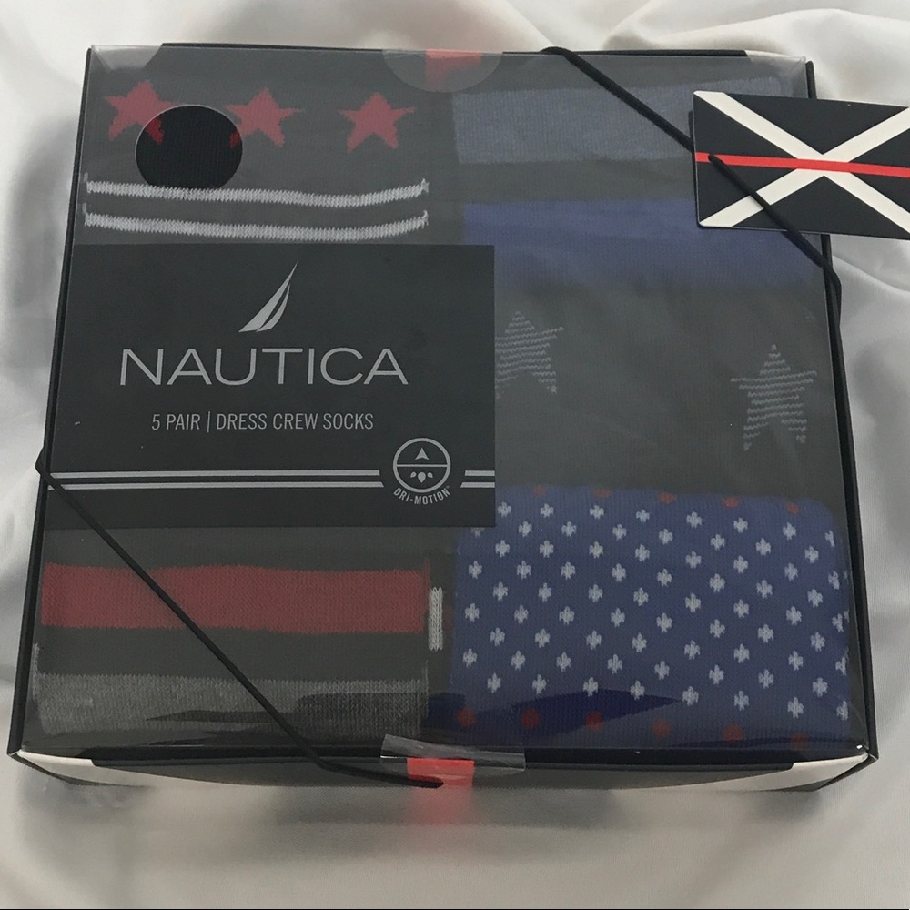 NAUTICA 5 pair | dress crew socks